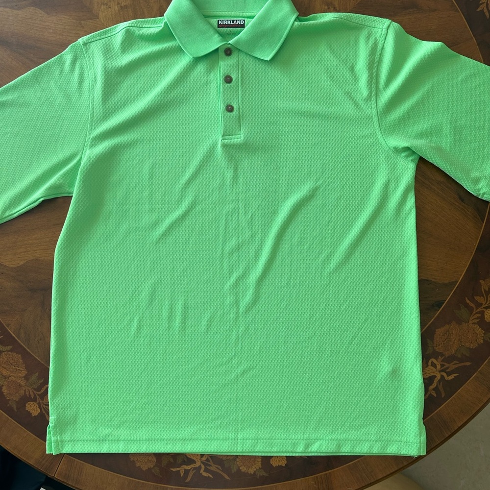 Kirkland Signature Men's Bright Green Polo